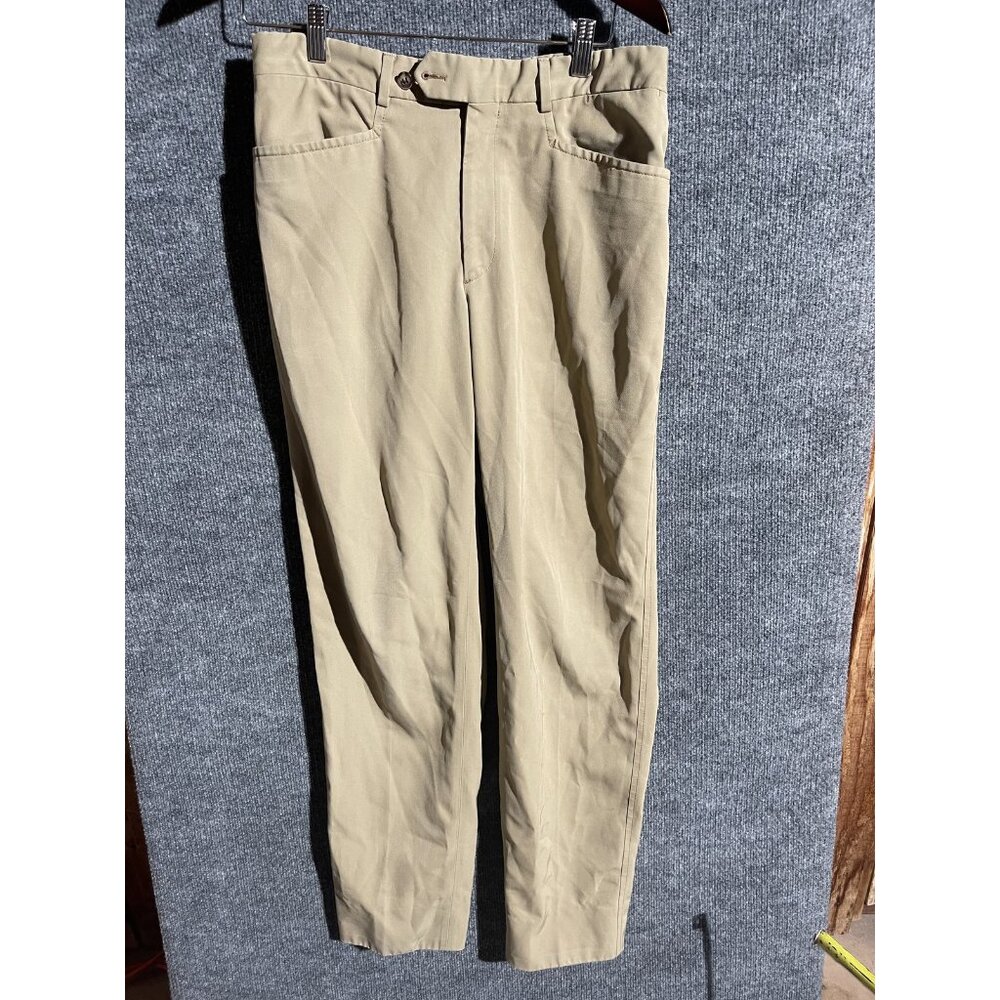Prada Dress Pants Mens 48 Beige Flat Front Straight Leg Made In Italy Designer